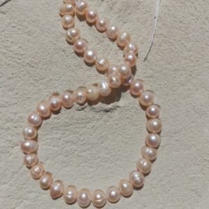 Conta de Pérola Laranja 6 a 7mm