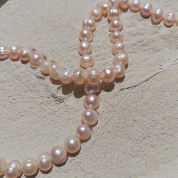 Conta de Pérola Laranja 6 a 7mm