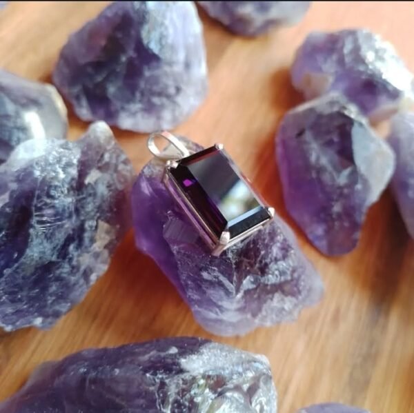 Pingente Ametista Baguete